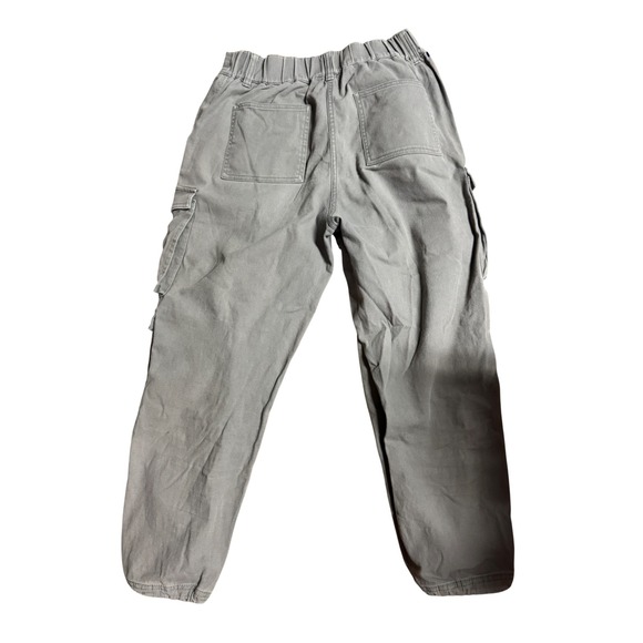 Oak + Fort Green High Waisted Multi Pocket Cargo Pants Cropped Joggers S Medium - Picture 7 of 12
